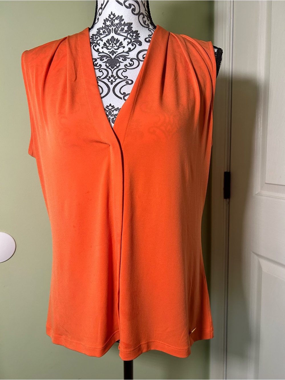 Calvin Klein Bright Orange V-Neck Sleeveless Camisole